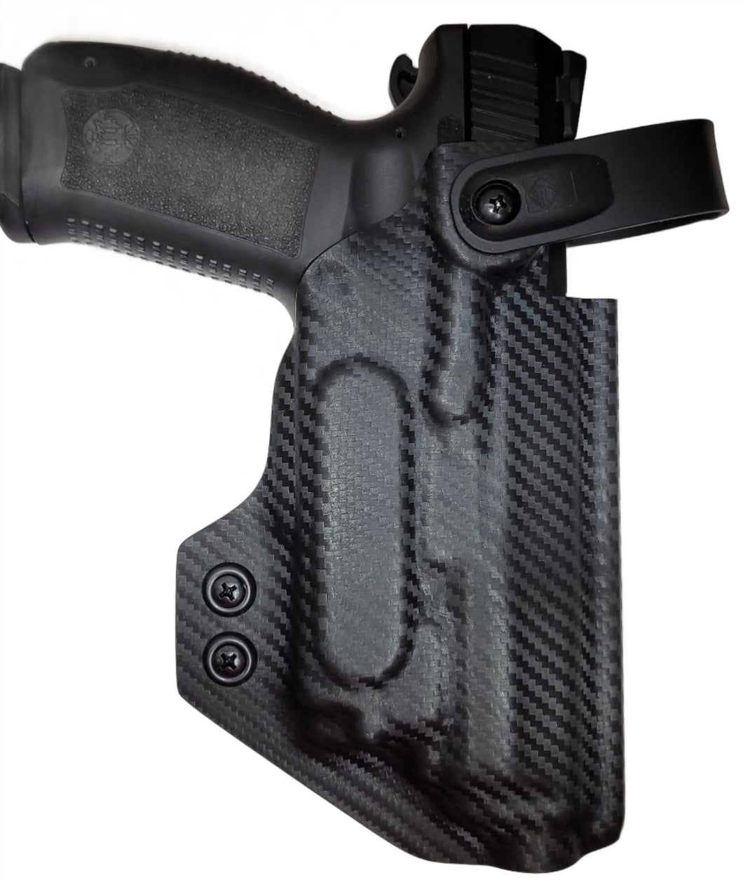 Canik TP9V2 - OWB, Level II Retention, Olight PL-Mini-2, QLS Hole Patt ...