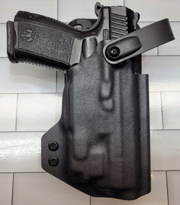 Canik TP9 Elite Combat Executive - OWB,  Level II Retention, Olight PL-Mini-2 - Combo Includes TP9 Series Double Magazine Carrier - (Ready for Duty !)